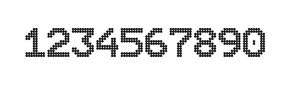 9×12数字点阵字体 ddN912AA0471