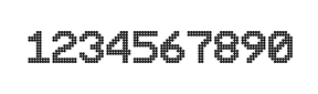 9×12数字点阵字体 ddN912AA0479
