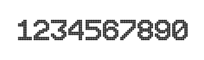 9×12数字点阵字体 ddN912AA0484