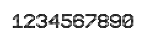 9×12数字点阵字体 ddN912AA0492
