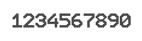 9×12数字点阵字体 ddN912AA0495