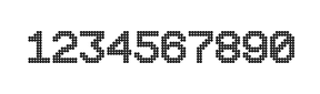 9×12数字点阵字体 ddN912AA0507