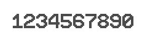 9×12数字点阵字体 ddN912AA0509