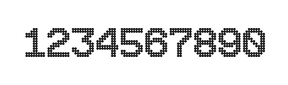9×12数字点阵字体 ddN912AA0521
