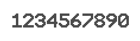 9×12数字点阵字体 ddN912AA0527