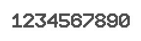 9×12数字点阵字体 ddN912AA0529