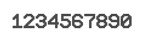9×12数字点阵字体 ddN912AA0531