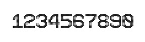 9×12数字点阵字体 ddN912AA0552