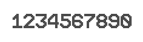 9×12数字点阵字体 ddN912AA0561