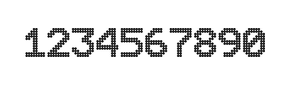 9×12数字点阵字体 ddN912AA0562