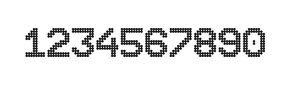 9×12数字点阵字体 ddN912AA0565