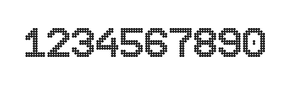 9×12数字点阵字体 ddN912AA0572