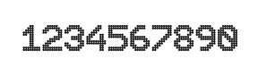 9×12数字点阵字体 ddN912AA0573