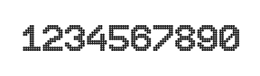 9×12数字点阵字体 ddN912AA0574