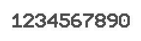 9×12数字点阵字体 ddN912AA0575