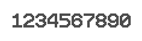 9×12数字点阵字体 ddN912AA0585