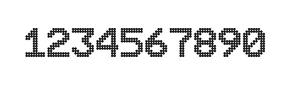 9×12数字点阵字体 ddN912AA0588