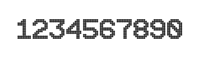 9×12数字点阵字体 ddN912AA0615
