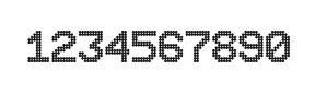 9×12数字点阵字体 ddN912AA0617