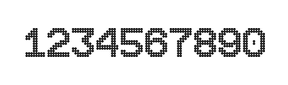 9×12数字点阵字体 ddN912AA0618
