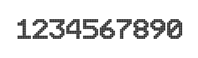 9×12数字点阵字体 ddN912AA0619