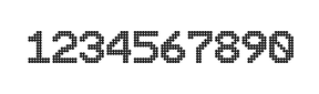9×12数字点阵字体 ddN912AA0623