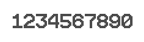 9×12数字点阵字体 ddN912AA0624