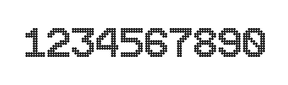 9×12数字点阵字体 ddN912AA0629