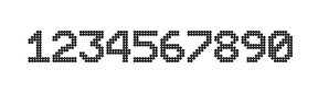 9×12数字点阵字体 ddN912AA0636