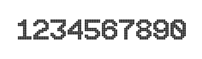 9×12数字点阵字体 ddN912AA0637