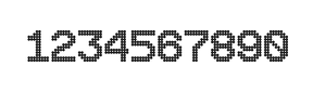 9×12数字点阵字体 ddN912AA0638