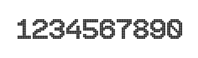 9×12数字点阵字体 ddN912AA0641