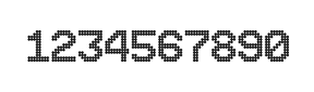 9×12数字点阵字体 ddN912AA0660