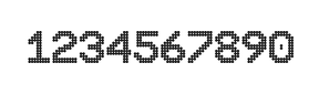 9×12数字点阵字体 ddN912AA0663