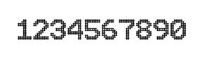 9×12数字点阵字体 ddN912AA0680