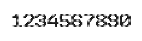 9×12数字点阵字体 ddN912AA0684