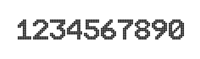 9×12数字点阵字体 ddN912AA0694