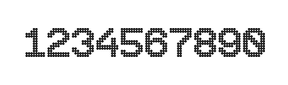 9×12数字点阵字体 ddN912AA0698