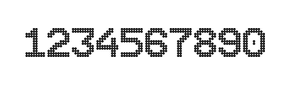 9×12数字点阵字体 ddN912AA0706
