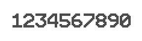 9×12数字点阵字体 ddN912AA0710