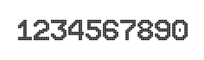 9×12数字点阵字体 ddN912AA0747