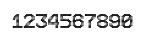 9×12数字点阵字体 ddN912AA0748