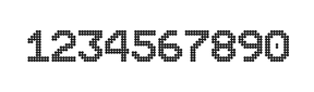 9×12数字点阵字体 ddN912AA0761
