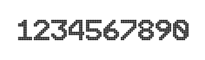 9×12数字点阵字体 ddN912AA0769