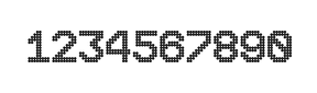 9×12数字点阵字体 ddN912AA0770