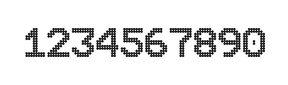 9×12数字点阵字体 ddN912AA0776