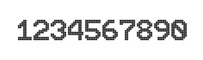 9×12数字点阵字体 ddN912AA0781