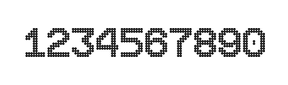 9×12数字点阵字体 ddN912AA0787