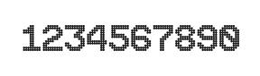 9×12数字点阵字体 ddN912AA0789