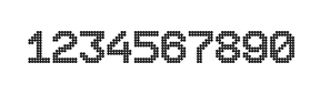 9×12数字点阵字体 ddN912AA0796